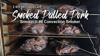 Testing a new smoker with 140 pounds of pork shoulder [upl. by Lalage]