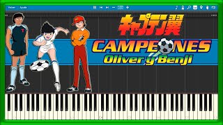 CAPTAIN TSUBASA Oliver y Benji ⚽ Theme Song 🥅 PIANO TUTORIAL 🎹 15 [upl. by Allekram]