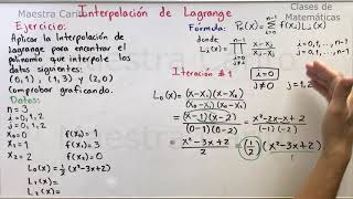 Interpolacion de Lagrange Ejemplo Resuelto [upl. by Itraa586]