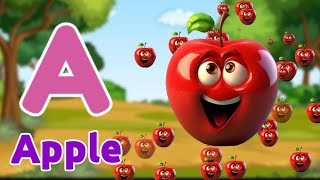 ABC Phonics Song for Toddlers  A for Apple  Nursery Rhymes  ABC Song  Alphabet song for kids [upl. by Pooi]