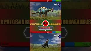 APATOSAURUS VS SONORASAURUS  JURASSIC WORLD THE GAME [upl. by Ned]