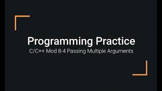 C Programming Examples 084 Passing Multiple Arguments [upl. by Fisk952]