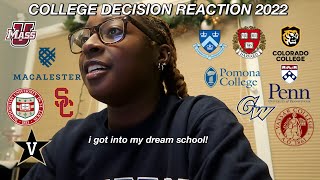 i got into my dream school  college decision reaction 2022 Ivy League [upl. by Hannis]