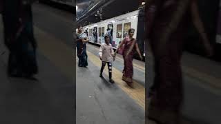 Mumbai local train arrival and departure vlog viralvideos trending youtube [upl. by Alard]