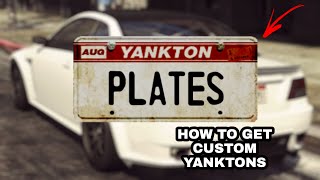 HOW TO GET CUSTOM YANKTON PLATES GTA 5PLATE MERGE [upl. by Tesil109]