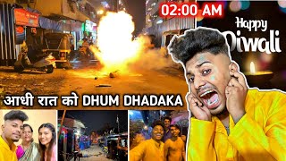 आधी RAAT ME DHUM DHADAKA 🎇  DIWALI KA 1ST DAY  DHUA DHUA KAR DIYA  diwali [upl. by Jared]