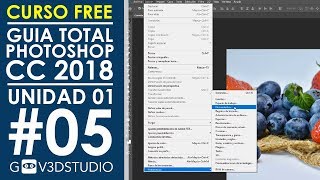 Guía Total Photoshop CC 2018 U0105 Activar Herramientas opciones y herramientas en segundo plano [upl. by Enert]