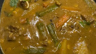 Mutton Dalcha Recipe in Tamil  Mutton Paruppu Gravy Recipe  Dalcha Recipe in Tamil [upl. by Lolita]