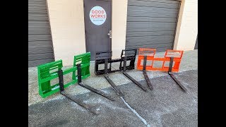 HLA Pallet Forks For John Deere amp Kubota Tractors [upl. by Acinorej]