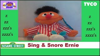 1996 Sesame Street Sing and Snore Ernie Plush By Tyco [upl. by Akciret678]