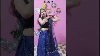 Lehenga Dupatta Draping Styles  style 7 youtubeshorts dupattadraping dupattastyling shorts [upl. by Ronaele]