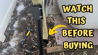 Quick Review of 36quot Heavy Duty 4x4 Fence Post Anchor Ground Spike Post Anchors [upl. by Annaej]