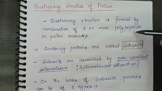 Quaternary structure of protein [upl. by Aliehc]