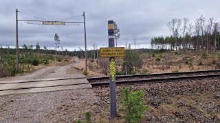 Järnvägsövergång Sillekrog  Railroad Crossing in Sweden [upl. by Enal]