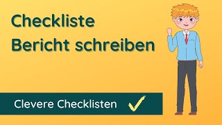 Checkliste ✅ Bericht schreiben  Kontrolle leicht gemacht Selbstkontrolle [upl. by Marba]