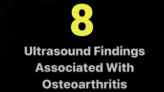 Ultrasound findings of osteoarthritis [upl. by Bobbee]