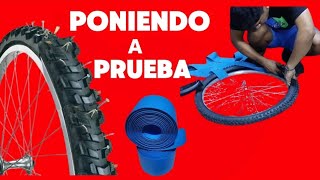 🔥BANDA ANTI PINCHAZOS🔥PONEMOS A PRUEBA NUESTRA CINTA BANDA ANTI PINCHAZOS PARA BICICLETA [upl. by Akkimat16]