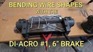 MAKING WIRE SHAPES WITH THE DIACRO 1 6quot BRAKE [upl. by Nyrol]