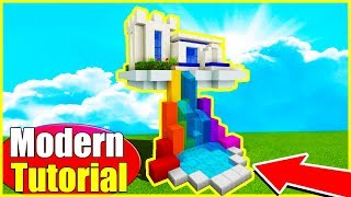 Minecraft Tutorial How To Make A Modern Sky House quotHidden House In the Skyquot [upl. by Mariana]