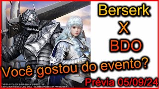 Evento do Berserk x BDO vale a pena Missões Iniciais Seul Poço Abissal no Olho da Okilua e mais [upl. by Aynad690]