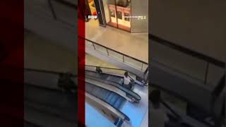 A civilian was filmed confronting the Sydney knifeman on the mall escalators Shorts BBCNews [upl. by Yltnerb408]