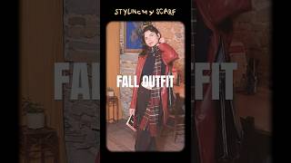 Styling a tartan scarf ootd friperie outfit vintage secondhand thrifted falloutfits style [upl. by Ingmar779]