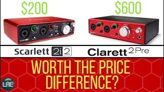 Scarlett 2i2 VS Clarett 2Pre  Latency Preamps AIR Comparison  Focusrite Audio Interface Shootout [upl. by Florenza]