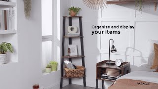 4tier Industrial Corner Storage Display Shelf Home Storage Home Furniture  VASAGLE  ULLS34X [upl. by Vadnee]