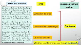 MACROESTRUCTURA TEXTUAL  EL TEMA Y SUBTEMA [upl. by Lolita]