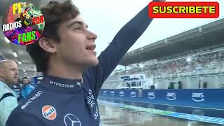 Franco Colapinto Saludando a todos Sus Fans que se quedarón en la Lluvia para apoyarlo F1 radio [upl. by Hanshaw]