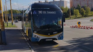 MHD Košice  🚍 36 úsek Poliklinika KVP  Sokolovská SOR NSG 18 4801 [upl. by Ardella]