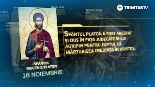 Sfântul Mucenic Platon – 18 noiembrie Sinaxar [upl. by Robinette629]