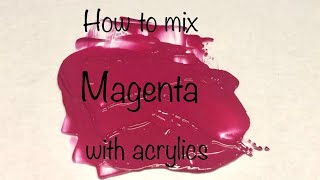 How To Make Magenta Color  Acrylics  ASMR  Color Mixing 11 [upl. by Dayle799]