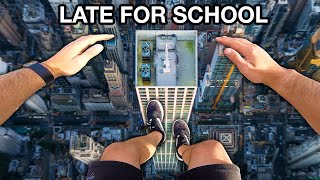 Late For School Parkour POV [upl. by Ainnos]