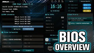 ASRock Z390 Steel Legend BIOS Overview [upl. by Ecirtam]