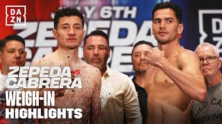 WEIGHIN HIGHLIGHTS  WILLIAM ZEPEDA VS GIOVANNI CABRERA [upl. by Peria]