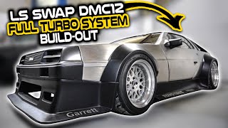 16 Minute Twin Turbo System Rebuild  DMC12 LS Swapped Delorean [upl. by Lanrev852]