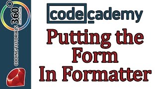 Learn Ruby with Codecademy Putting the From in Formatter Section 219 [upl. by Ilyse864]