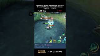 MLBB Patch Update Chip S3420241105 chipmlbb mobilelegends slinkyplaysml [upl. by Katey625]