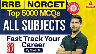 RRB amp NORCET  All Subjects MCQs  DAY 87  By Vivek Sir [upl. by Berners]