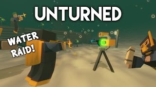 Unturned  Underwater Base Raid W G Wricky PVP Survival [upl. by Yrek101]