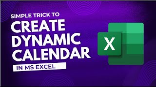 Create a Dynamic Calendar in MINUTES with Excel No VBA excel exceltips [upl. by Innos]