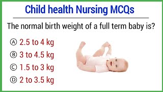 Child health nursing MCQ  Staff Nurse exam questions and answers [upl. by Kassie485]