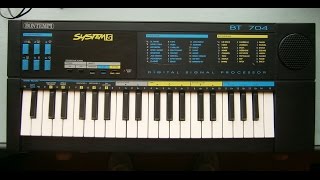 80s Bontempi System 5  BT 704 Electronic Keyboard demo [upl. by Yesak]