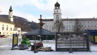 Umfangreiche Bauarbeiten am Residenzplatz begonnen [upl. by Bebe]