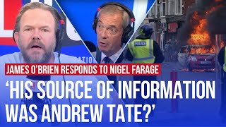 James OBrien rips apart Nigel Farages interview with LBC [upl. by Ayetal803]