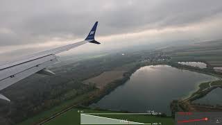 Icelandair Flight FI532 KEF to MUC Munich Germany Landing on Runway 8L [upl. by Anilemrac]