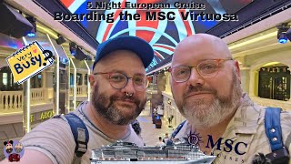 MSC Virtuosa Travel Day  European Cruise Part 1  June amp July 24 [upl. by Nue]