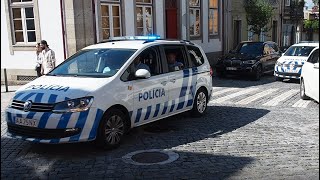 Two Police units responding to call  Portugal Braga [upl. by Dimitri465]