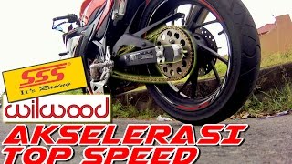 PENGGANTIAN GEAR 1548 CBR150R  TEST DRAG TOP SPEED AKSELERASI [upl. by Lleynad]